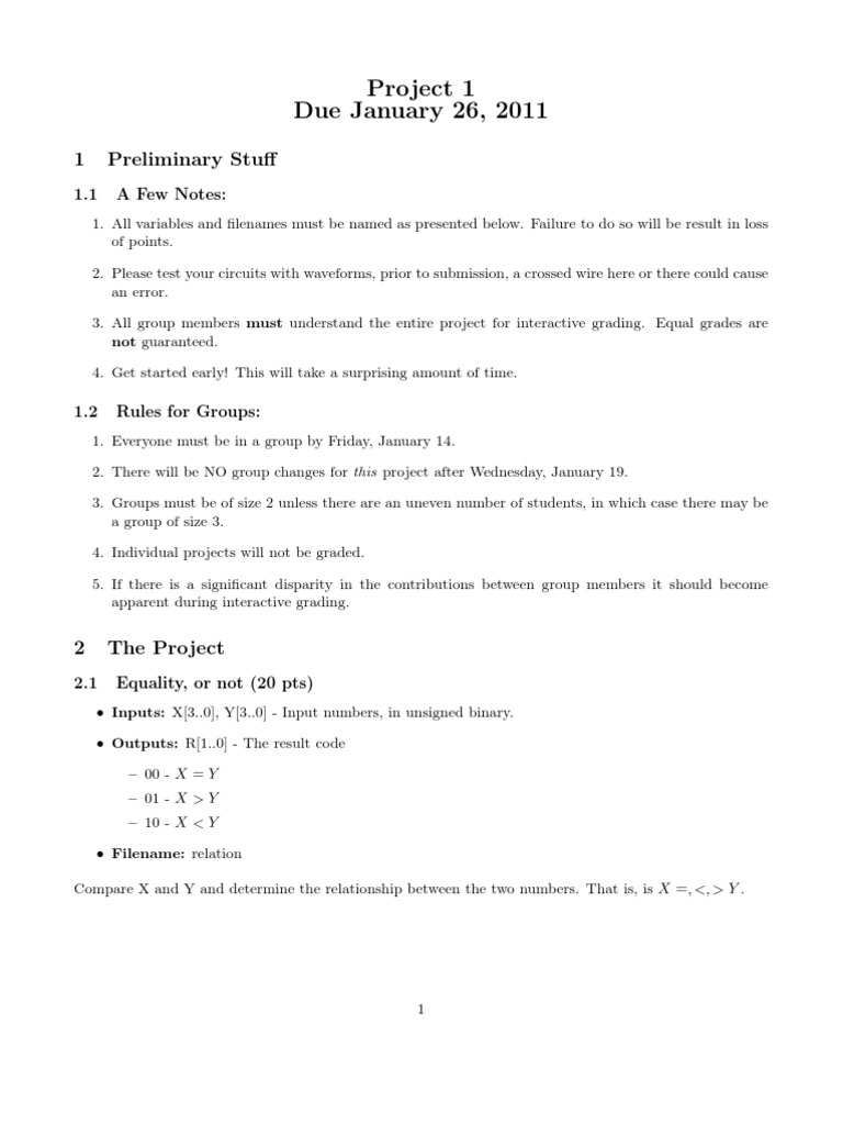 Proj 1 | PDF | Computers | Technology & Engineering