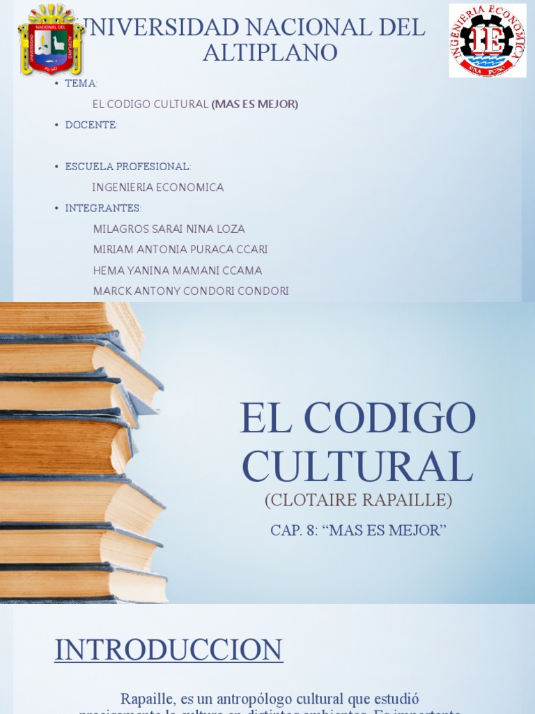 El Código Cultural de Rapaille: Comida y Alcohol | PDF | Alimentos ...
