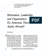 Motivation, Leadership, and Organization: Do American Theories Apply Abroad?