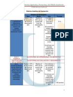 Rubrica Analitica de Evaluacion