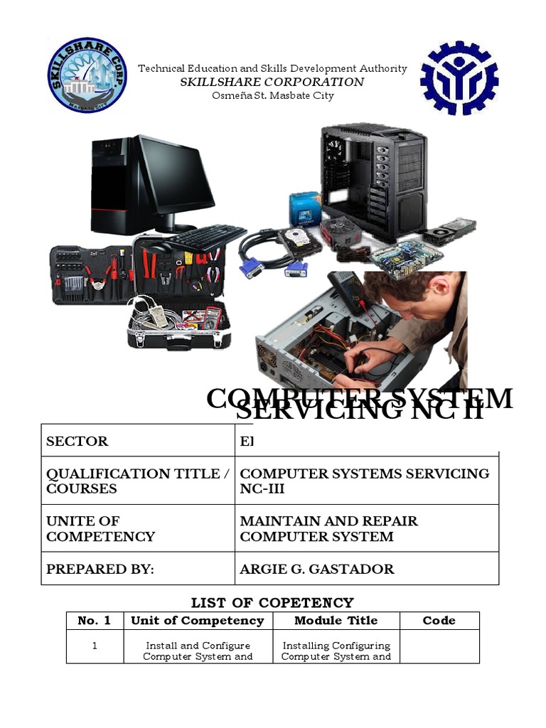 Computer System Servicing NC Ii: Skillshare Corporation | PDF ...