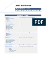 Latex Reference: Alphabetical Index