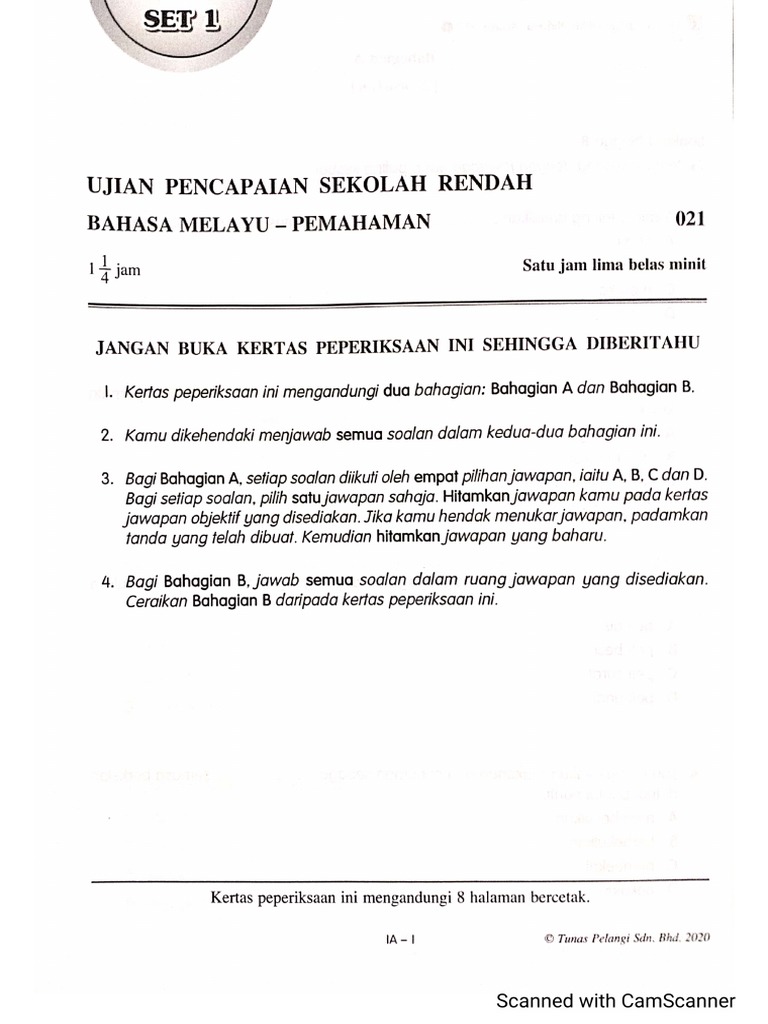 Tahun 6 Skor Upsr Set 1 Pemahaman Pdf