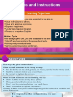 Steps and Instructions Unit 3: Learning Objectives