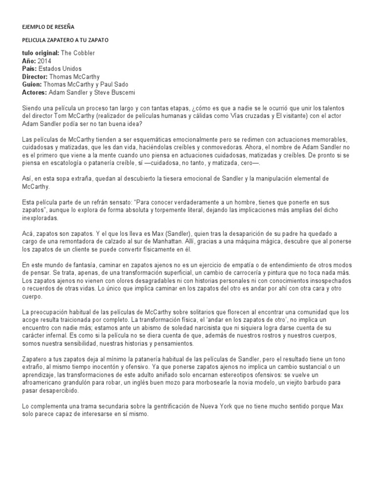 Ejemplo de Reseña | PDF