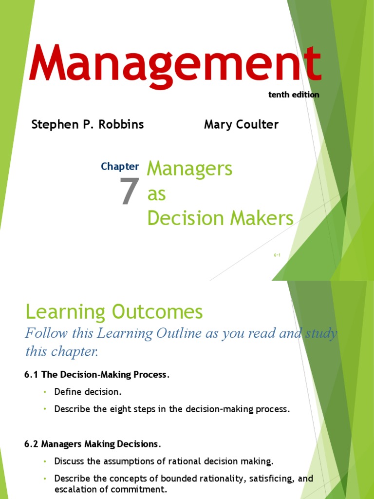 Management: Managers As Decision Makers | PDF | Bias | Decision Making