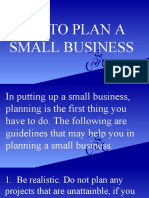 How To Plan A Small Business