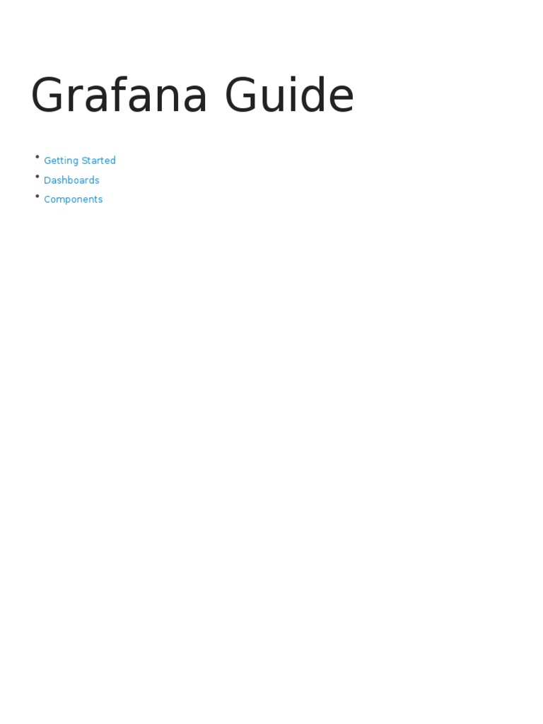 Grafana Guide Getting Started Dashboards Components Pdf Icon