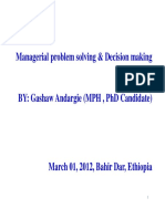 Decision Making and Problem Solving & Managing - Gashaw PDF