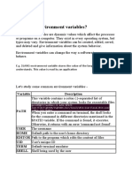 What Are Environment Variables?: Variable Description