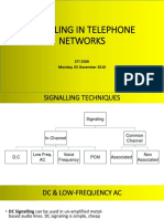 SIGNALING TECHNIQUES IN TELEPHONE NETWORKS