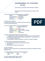 Cuestionario para Examen Remedial Eca Octavo 2019 2020