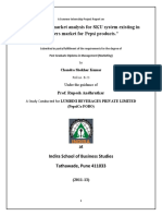 Comparative Market Analysis For SKU System Existing in Retailers Market For Pepsi Products.