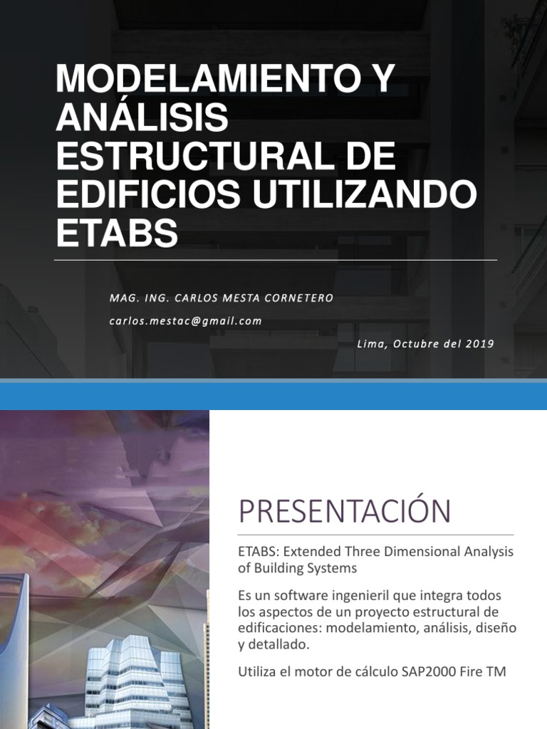 Modelamiento Estructural en ETABS | PDF | Temblores | Física Aplicada e ...