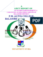 F.M. (Auto) College, Balasore: A Project Report On
