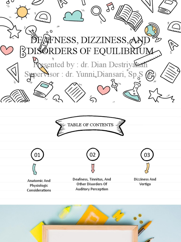 Deafness and Dizziness Disorders Overview | PDF | Vertigo | Auditory System