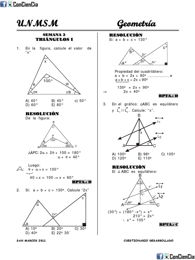 Triangulos I | PDF | Triángulo | Geometría euclidiana