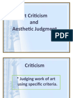 L4 Art Criticism and Aesthetic Judgment