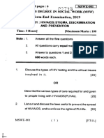 Term-End Examination, 2019: No. of Printed Pages: 6 Master'S Degree in Social Work (MSW)