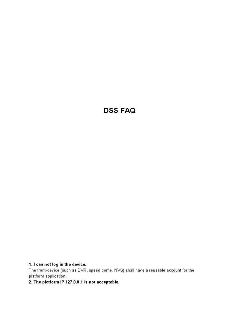 DSS Login and Setup Troubleshooting Guide | PDF | Port (Computer ...