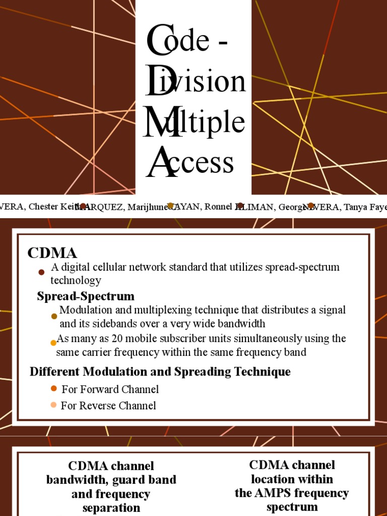 7 - Code Division Multiple Access | PDF | Telecommunications ...