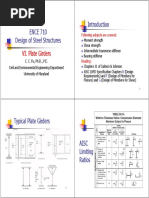 ENCE 710 Design of Steel Structures: VI. Plate Girders