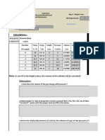 Volume Vs Pressure: Calculations