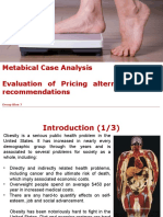 Metabical Case Analysis Evaluation of Pricing Alternatives and Recommendations