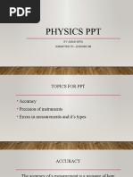 Error Analysis in Class 11 Physics | PDF