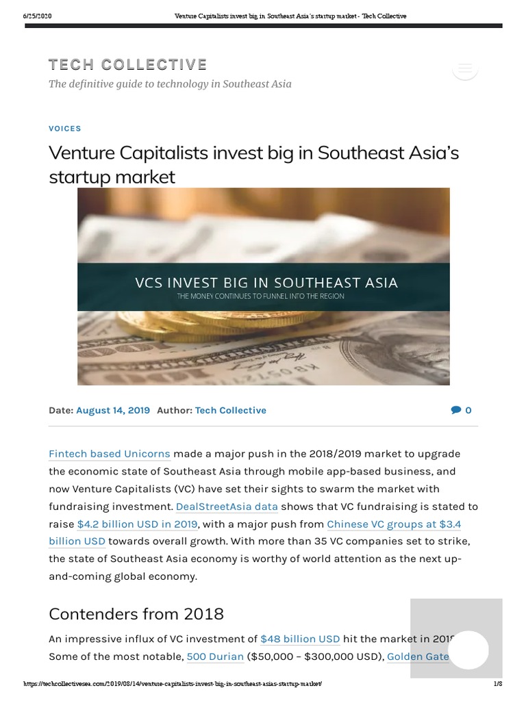 Southeast Asia's VC Boom | PDF | Venture Capital | Corporate Finance