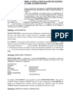 Contrato de C-V e Instalación de Equipos de Aire Acondicionado