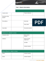 Method Statement Template: Part 1: Basic Information