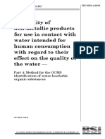 BS 6920-4-2001 - Method For The GCMS Identification of Water Leachable Organic Substances PDF