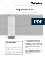 Manual Instruciones Acumulador Agua A Gas Junkers KP