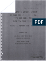 Isochronous Stress-Strain Curves For 2 1/4 C R - 1 Mo, TYPE 304-304H, AND TYPE 316-316H STEELS