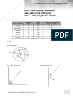 Worksheet 3: Lines, Angles and Shapes: Answers To Core Revision Exercises: Shape, Space and Measures