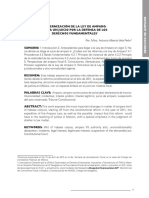 Modernización de La Ley de Amparo: Hacia Un Juicio Por La Defensa de Los Derechos Fundamentales