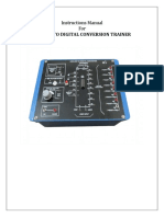 Analog To Digital Conversion Trainer: Instructions Manual For