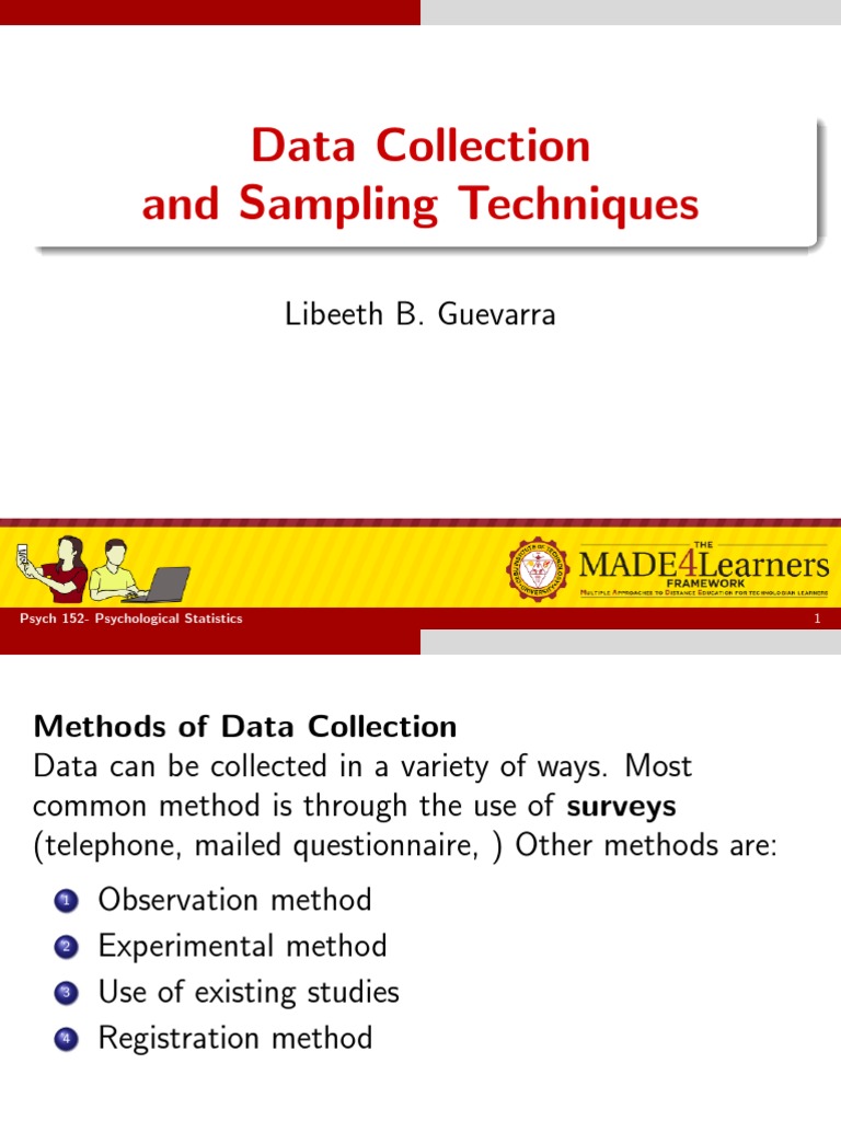 Data Collection and Sampling Techniques | PDF