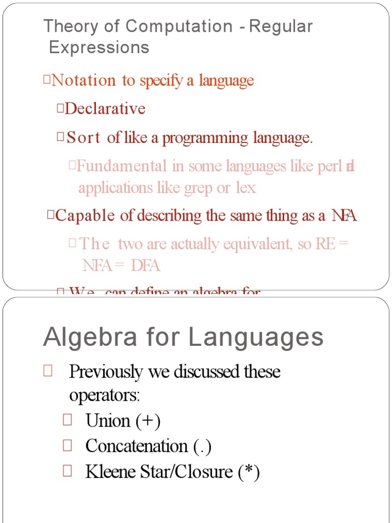 Understanding Regular Expressions in Computation | PDF | Regular ...