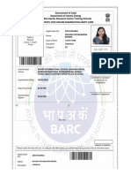 BARC Admit Card 2020 PDF