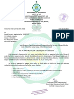 Rajesh Samanta Appointment Letter