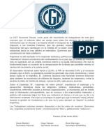 Comunicado de la CGT Paraná