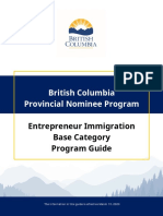 BC PNP Entrepreneur Immigration Program Guide
