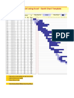 Project Management Using Excel - Gantt Chart Template