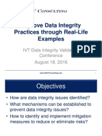 Improve Data Integrity Practices