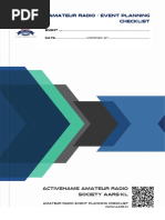 Amateur Radio - Event Planning Checklist