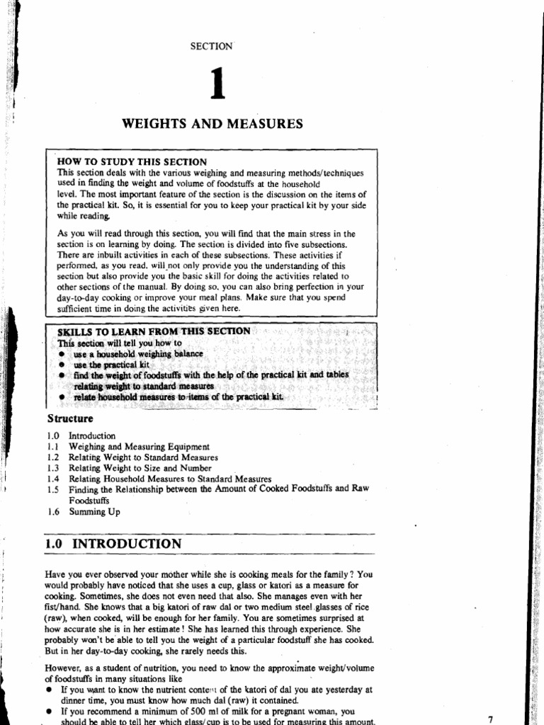 Section 1 PDF | PDF | Teaspoon | Weight