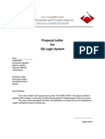 Proposal Letter For Ojt Login System