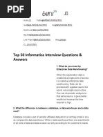 Top 50 Informatica Interview Questions & Answers